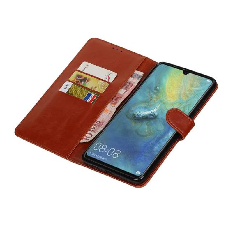 Style de livre Pull Up pour Huawei Mate 20 X Brown