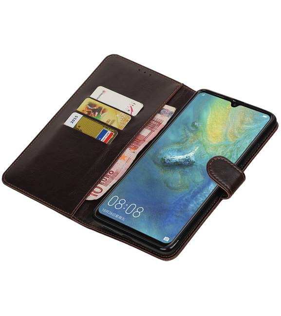 Pull Up Bookstyle voor Huawei Mate 20 X Mocca