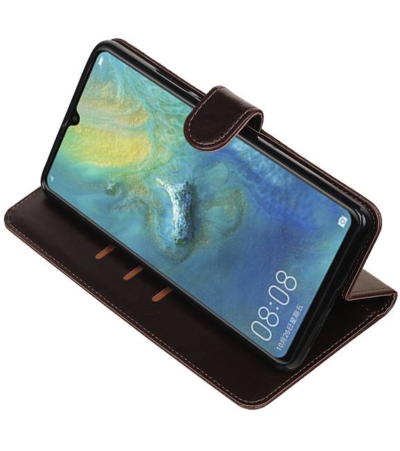 Pull Up Bookstyle voor Huawei Mate 20 X Mocca