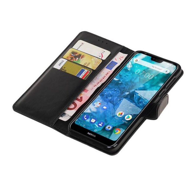 Pull Up Bookstyle for Nokia 7.1 Black