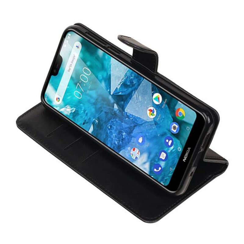 Pull Up Bookstyle for Nokia 7.1 Black