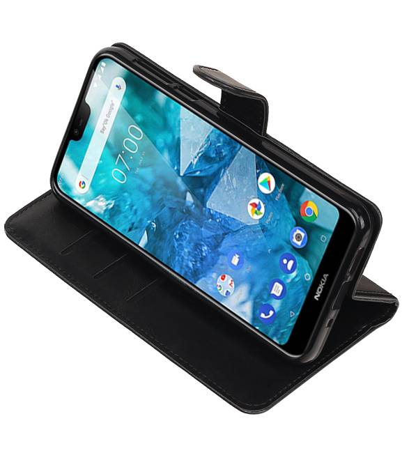 Pull Up Bookstyle pour Nokia 7.1 Noir