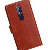 Pull Up Bookstyle for Nokia 7.1 Brown