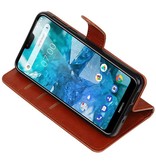 Pull Up Bookstyle per Nokia 7.1 Brown