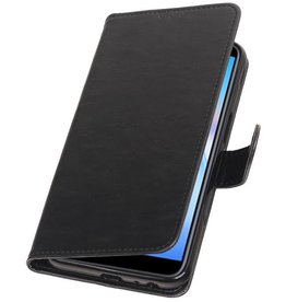 Pull Up Bookstyle für Samsung Galaxy J6 Plus Schwarz