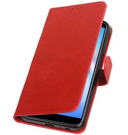 Pull Up Bookstyle für Samsung Galaxy J6 Plus Rot