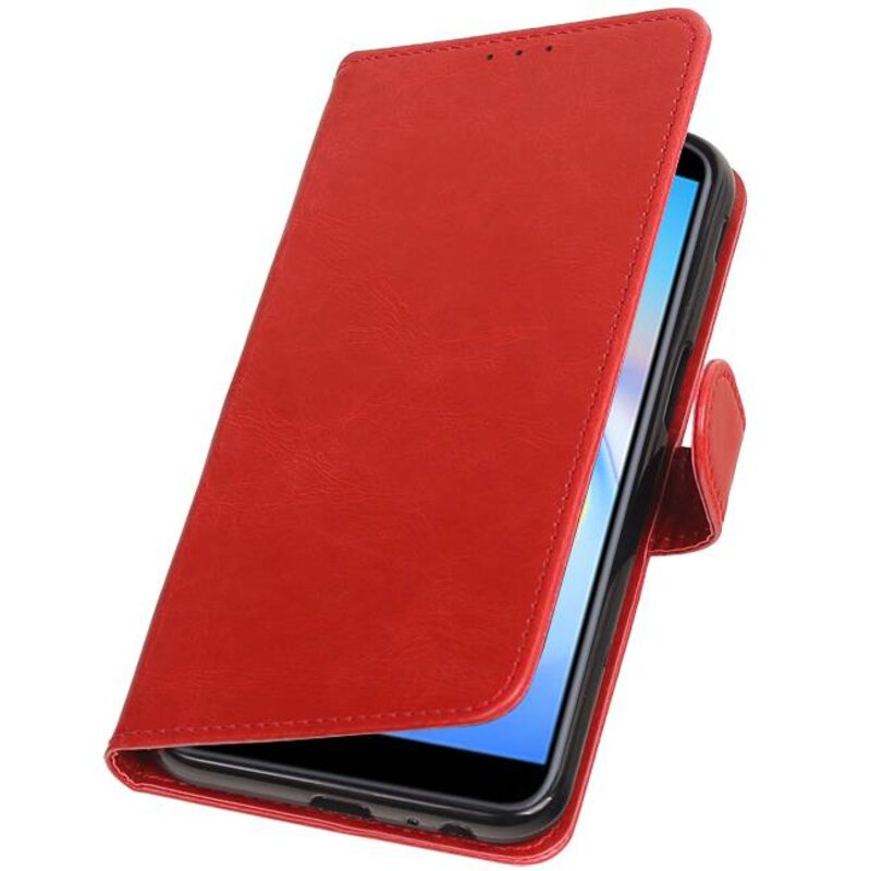 Pull Up Bookstyle für Samsung Galaxy J6 Plus Rot