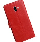 Træk op bogstil til Samsung Galaxy J6 Plus Red