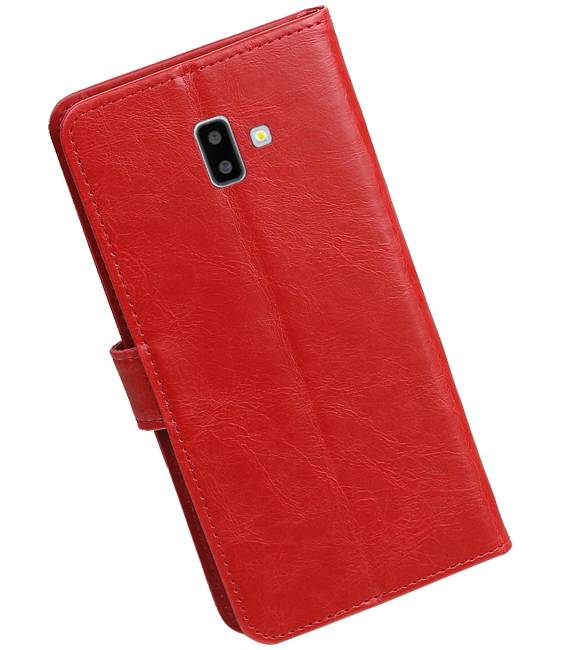 Pull Up Bookstyle for Samsung Galaxy J6 Plus Red