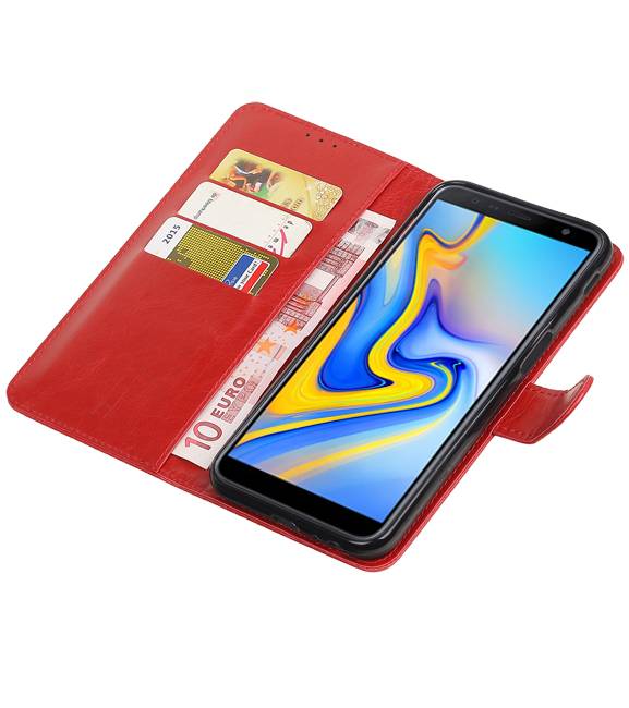 Pull Up Bookstyle pour Samsung Galaxy J6 Plus Rouge
