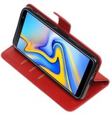 Pull Up Bookstyle voor Samsung Galaxy J6 Plus Rood