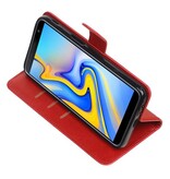 Træk op bogstil til Samsung Galaxy J6 Plus Red