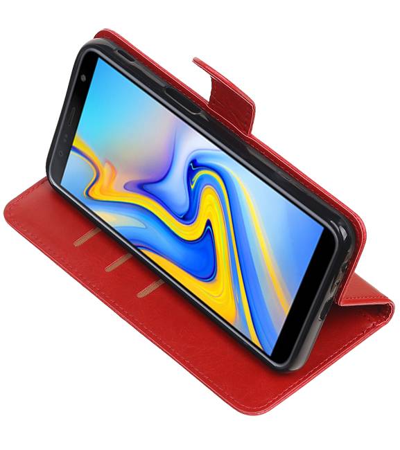 Pull Up Bookstyle for Samsung Galaxy J6 Plus Red