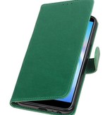 Pull Up Bookstyle für Samsung Galaxy J6 Plus Grün