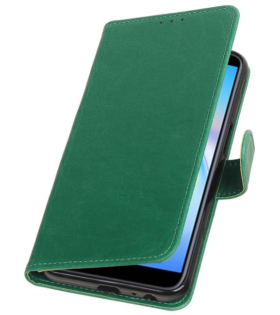 Pull Up Bookstyle pour Samsung Galaxy J6 Plus Vert