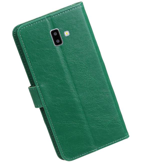 Pull Up Bookstyle voor Samsung Galaxy J6 Plus Groen