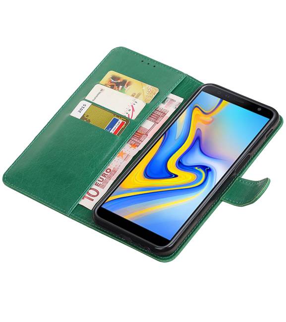 Pull Up Bookstyle per Samsung Galaxy J6 Plus Green