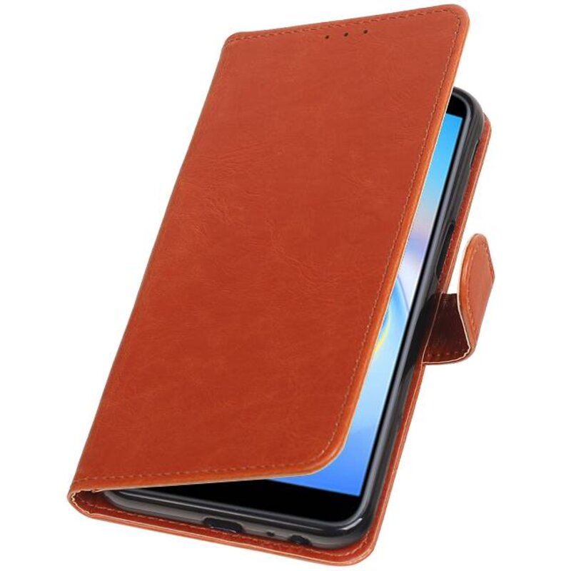 Pull Up Bookstyle pour Samsung Galaxy J6 Plus Brown