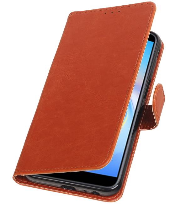 Pull Up Bookstyle for Samsung Galaxy J6 Plus Brown