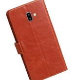 Pull Up Bookstyle for Samsung Galaxy J6 Plus Brown