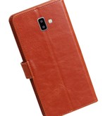 Pull Up Bookstyle per Samsung Galaxy J6 Plus Brown