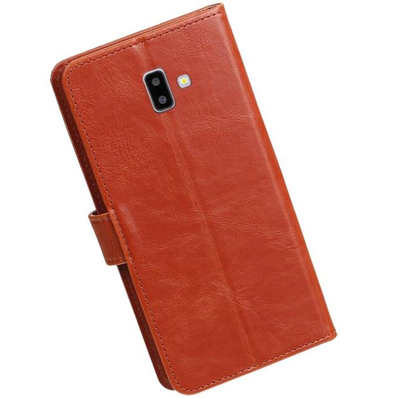 Pull Up Bookstyle pour Samsung Galaxy J6 Plus Brown