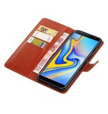 Pull Up Bookstyle pour Samsung Galaxy J6 Plus Brown