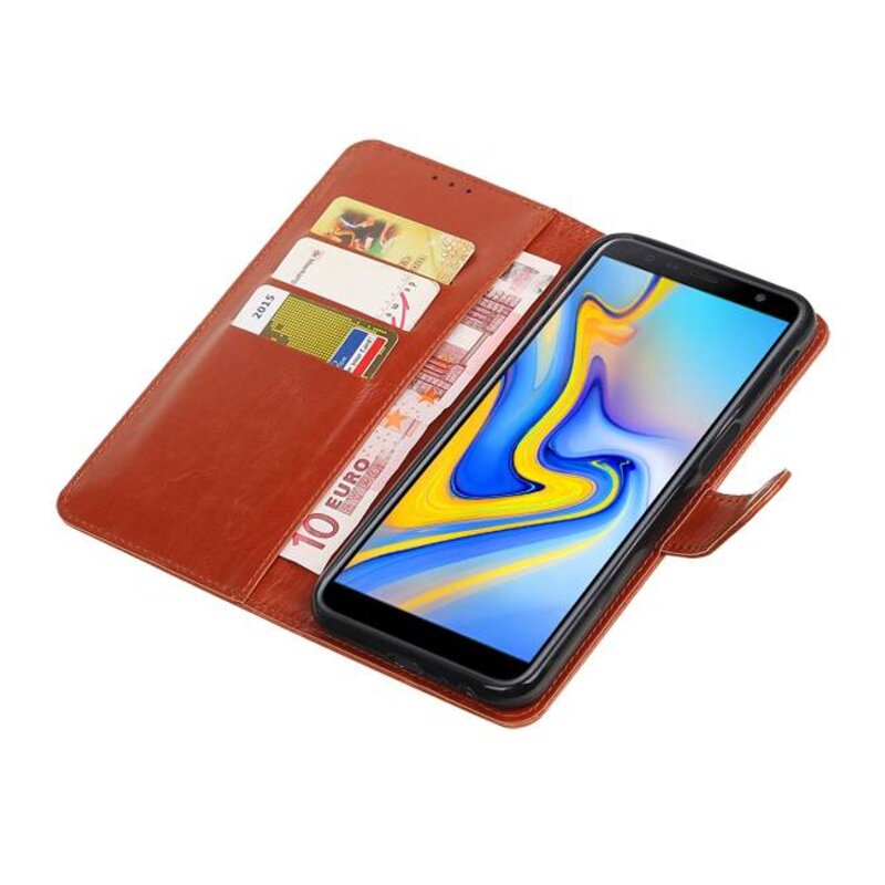 Pull Up Bookstyle pour Samsung Galaxy J6 Plus Brown