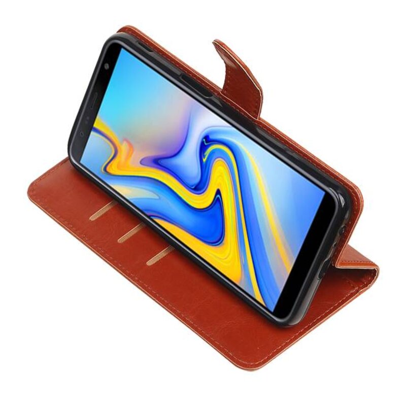 Pull Up Bookstyle para Samsung Galaxy J6 Plus Marrón
