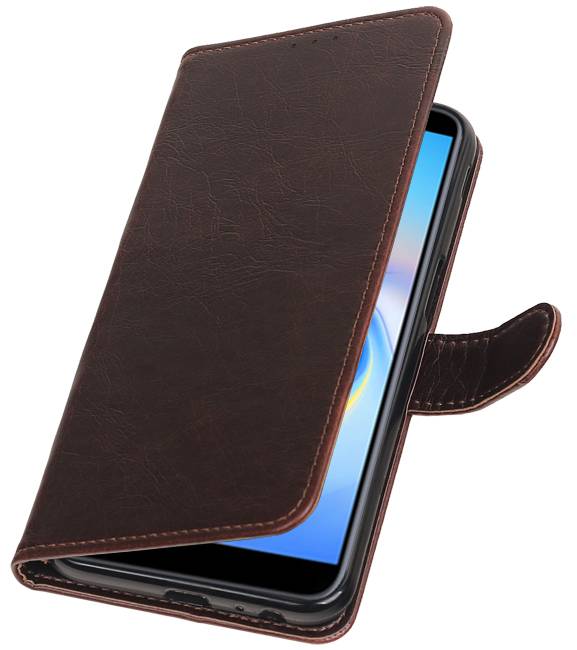 Pull Up Bookstyle für das Samsung Galaxy J6 Plus Mocca