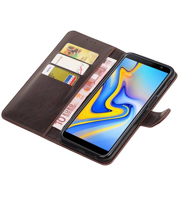 Pull Up Bookstyle per Samsung Galaxy J6 Plus Mocca