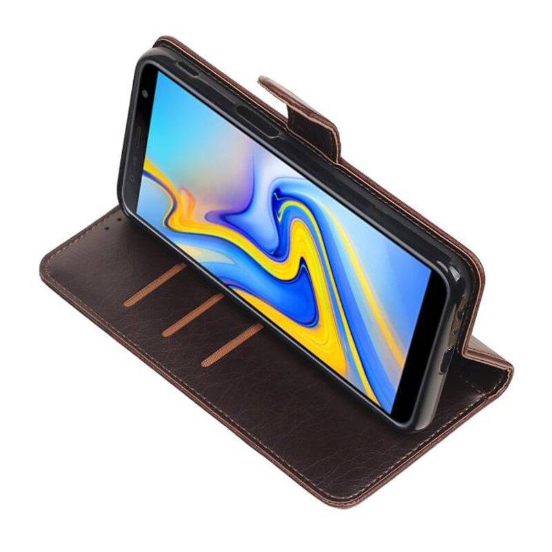 Pull Up Bookstyle para Samsung Galaxy J6 Plus Mocca