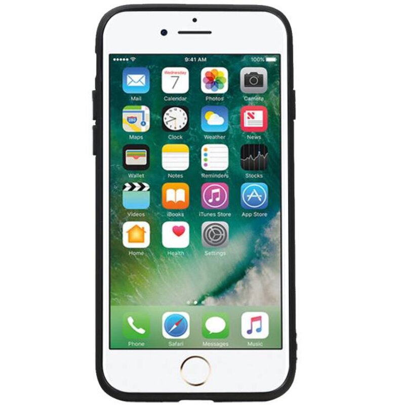 Staand Back Cover 1 Pasjes voor iPhone 8 / 7 Bruin