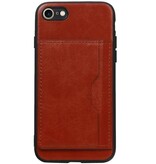 Portrait Back Cover 1 Cards for iPhone 8/7 Brown