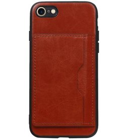 Pochette arrière Portrait 1 carte pour iPhone 8/7 Marron