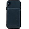 Staand Back Cover 1 Pasjes voor iPhone XR Navy