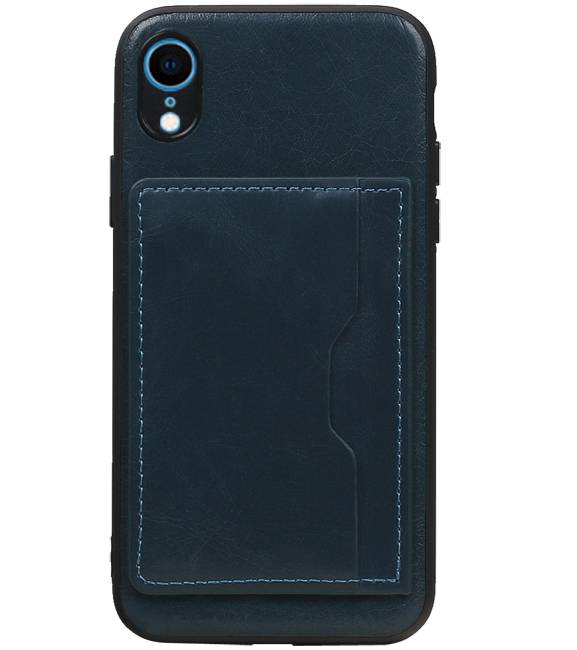 Stand Back Cover 1 Pases para iPhone XR Navy