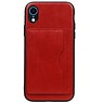 Stand Back Cover 1 Pases para iPhone XR Rojo