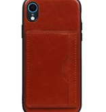 Portrait Back Cover 1 Cards for iPhone XR Brown
