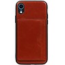 Staand Back Cover 1 Pasjes voor iPhone XR Bruin