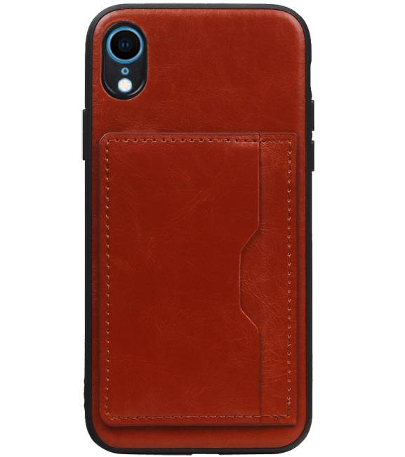 Portrait Back Cover 1 Cards for iPhone XR Brown