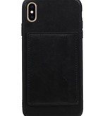 Stand Back Cover 1 Pases para iPhone XS Max Black
