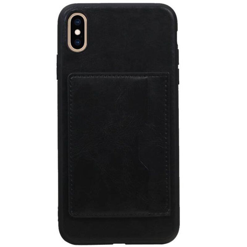 Stand Back Cover 1 Pases para iPhone XS Max Black