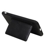 Staand Back Cover 1 Pasjes voor iPhone XS Max Zwart