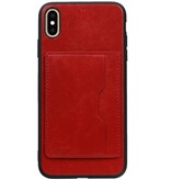 Stand Back Cover 1 Pases para iPhone XS Max Red