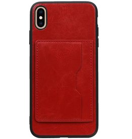 Stand Back Cover 1 Pases para iPhone XS Max Red