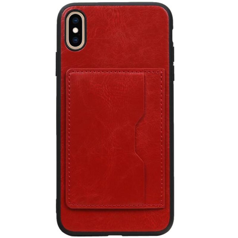 Stand Back Cover 1 Pases para iPhone XS Max Red