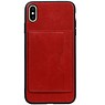 Staand Back Cover 1 Pasjes voor iPhone XS Max Rood