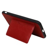 Staand Back Cover 1 Pasjes voor iPhone XS Max Rood