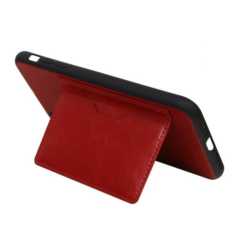 Stand Back Cover 1 Pases para iPhone XS Max Red